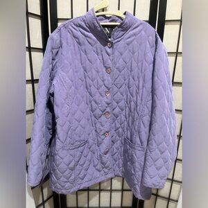 NICOLE SUMMERS VINTAGE LIGHTWEIGHT Quilted Purple Jacket